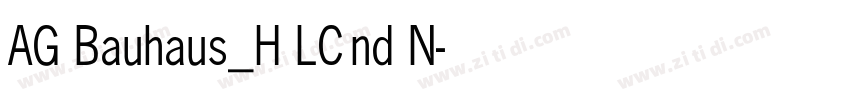 AG Bauhaus_H LCnd N字体转换